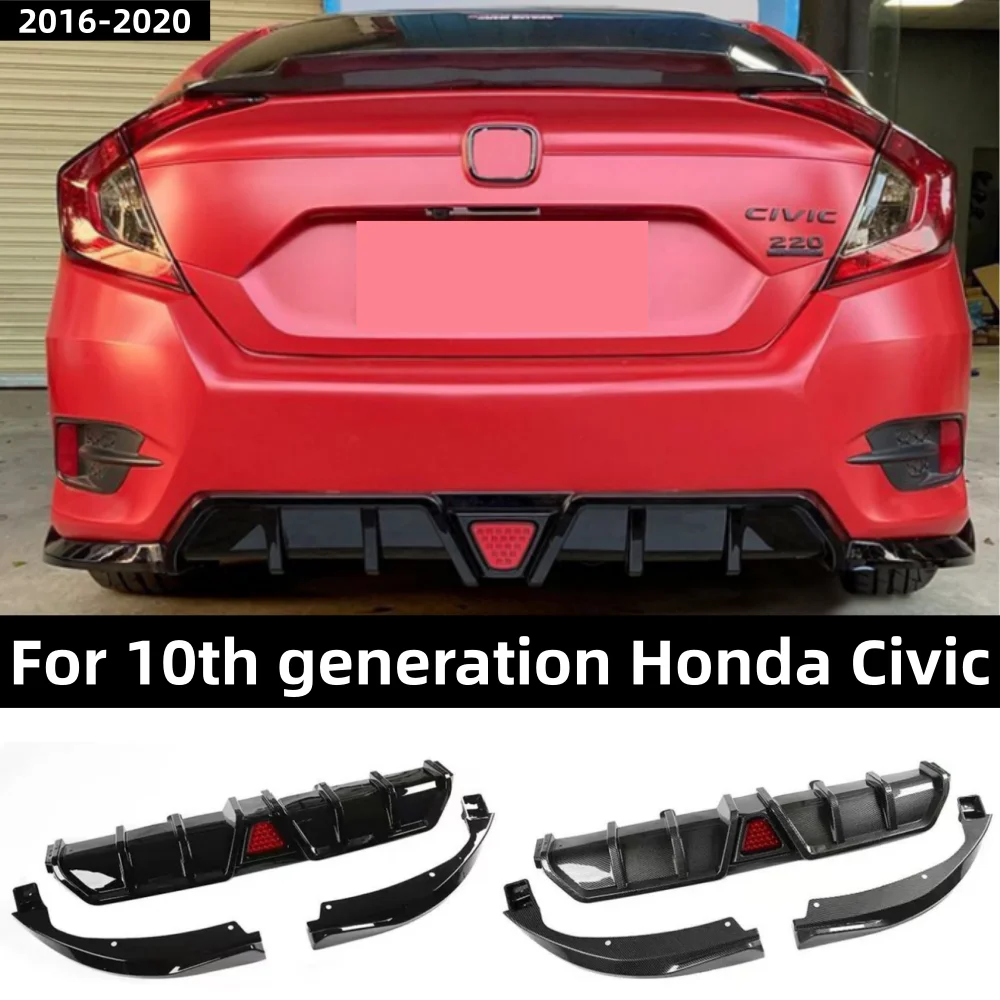 

Спойлер на нижнюю часть заднего бампера для Honda Civic 10-го поколения 2016-2020 годов