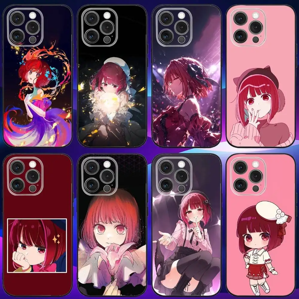 

Oshi no Ko Kana Arima Phone Case For iPhone 16e,16,15,14,13,12,11,Pro,X,XS,Max,XR,Plus,Mini Soft Black Cover
