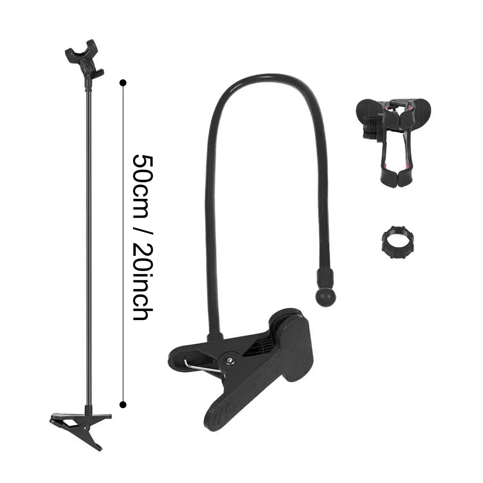 50CM Einstellung Handy Clip Auf Ständer Halter Mit Griff Flexible Lange Arm Schwanenhals Faul Halterung Clamp Für Smartphones – Detail 7
