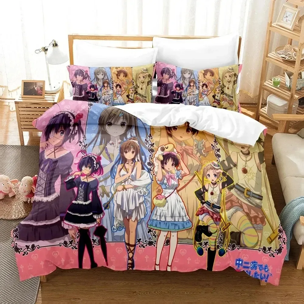 

Anime Love Chunibyo & Other Delusions 3D NEW Duvet Cover Pillowcase Bedding Set Adult Boy Girl Bedroom Decoration Single Double