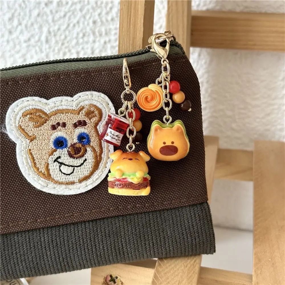 Funny Cake Bear Keychain Cat Star Cartoon Key Chains Hanging Chain Dog Bag Pendant Small Gifts