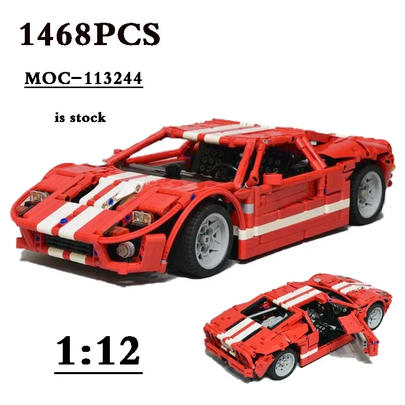 

Classic MOC-113244 GT Racing 1:12 Building Block Car Model 1468PCS Assembly Parts High Difficulty Adult and Kids Toy Gift