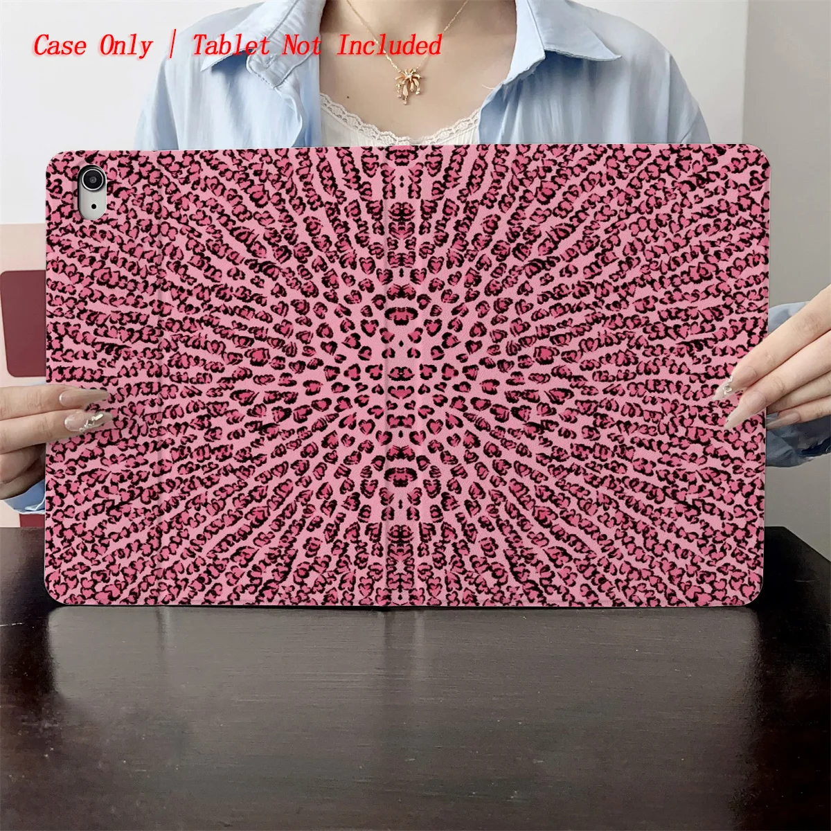

For Apple iPad Pro 12.9 3rd/4th Gen Case Red Base & Numerous Tiny Red Hearts Print TPU Shockproof Cover with Stand