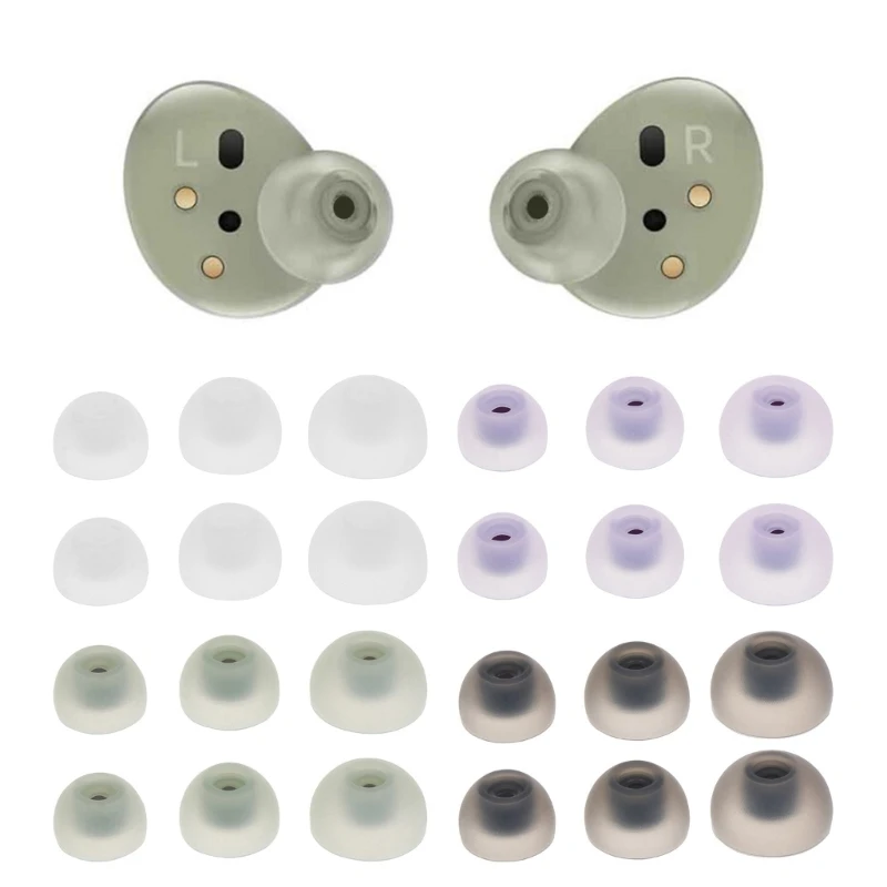

6Pcs Silicone In-Ear Bluetooth-compatible Earphone Case For SM-R177 Buds2 Covers Ear Pad Earbuds Eartips