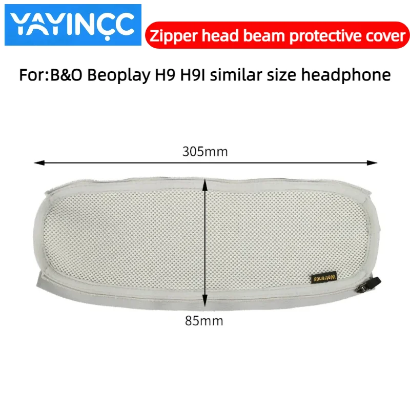Zestaw wymiennych nauszników YAYINCC + pokrowiec na pałąk z zamkiem błyskawicznym do słuchawek B&O Beoplay H4 H6 H7, H9, H9i, HX H9 gen 3, poduszki nauszne — zdjęcie produktu 2
