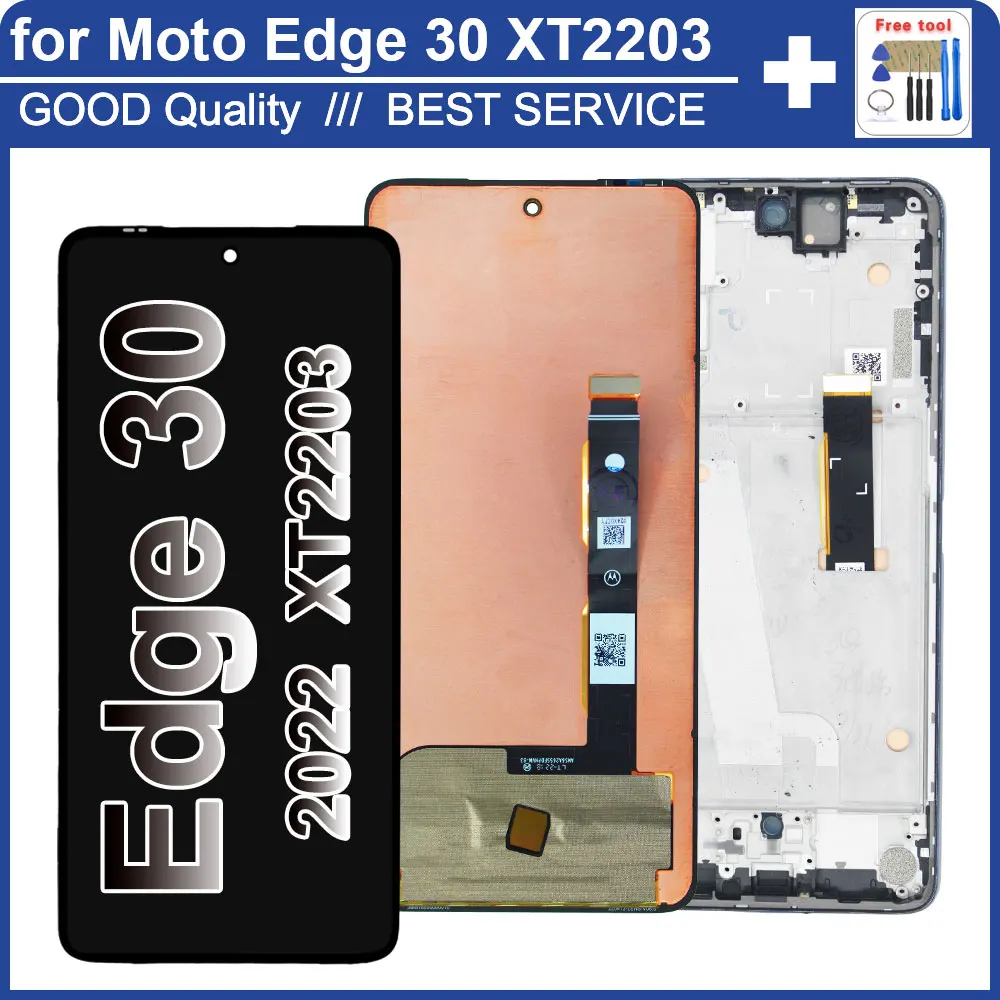 Pop AMOLED LCD para Motorola Moto Edge 30 XT2203 pantalla LCD reemplazo del digitalizador de pantalla táctil para Moto Edge 30 XT2203-1-2-3 LCD