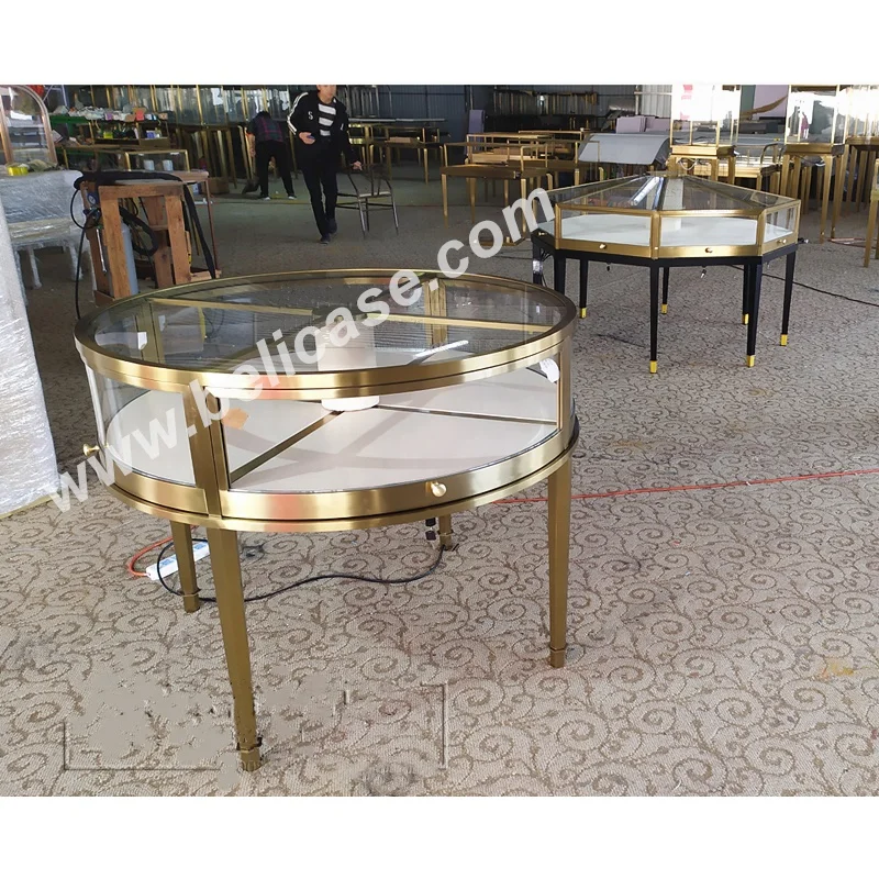 Custom, Jewelry Store Interior Design Luxury Jewelry Display Vitrine with LED Gold Jewelry Display Counter Showcase