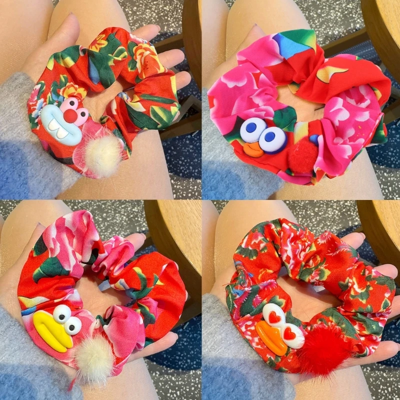 Kostum Scrunchies Rambut Ikat Rambut Bunga Lucu