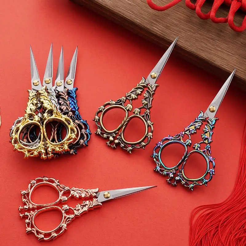 Stainless Steel Vintage Scissors Sewing Fabric Cutter Embroidery Stitch Tailor Scissors Thread Tools For Sewing Shears Scissors
