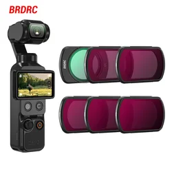 BRDRC Pocket 4 UV ND Lens Filter Kit for DJI OSMO Pocket 3 Handheld Gimbal Camera ND8 ND16 Filters Adjustable CPL Accessories