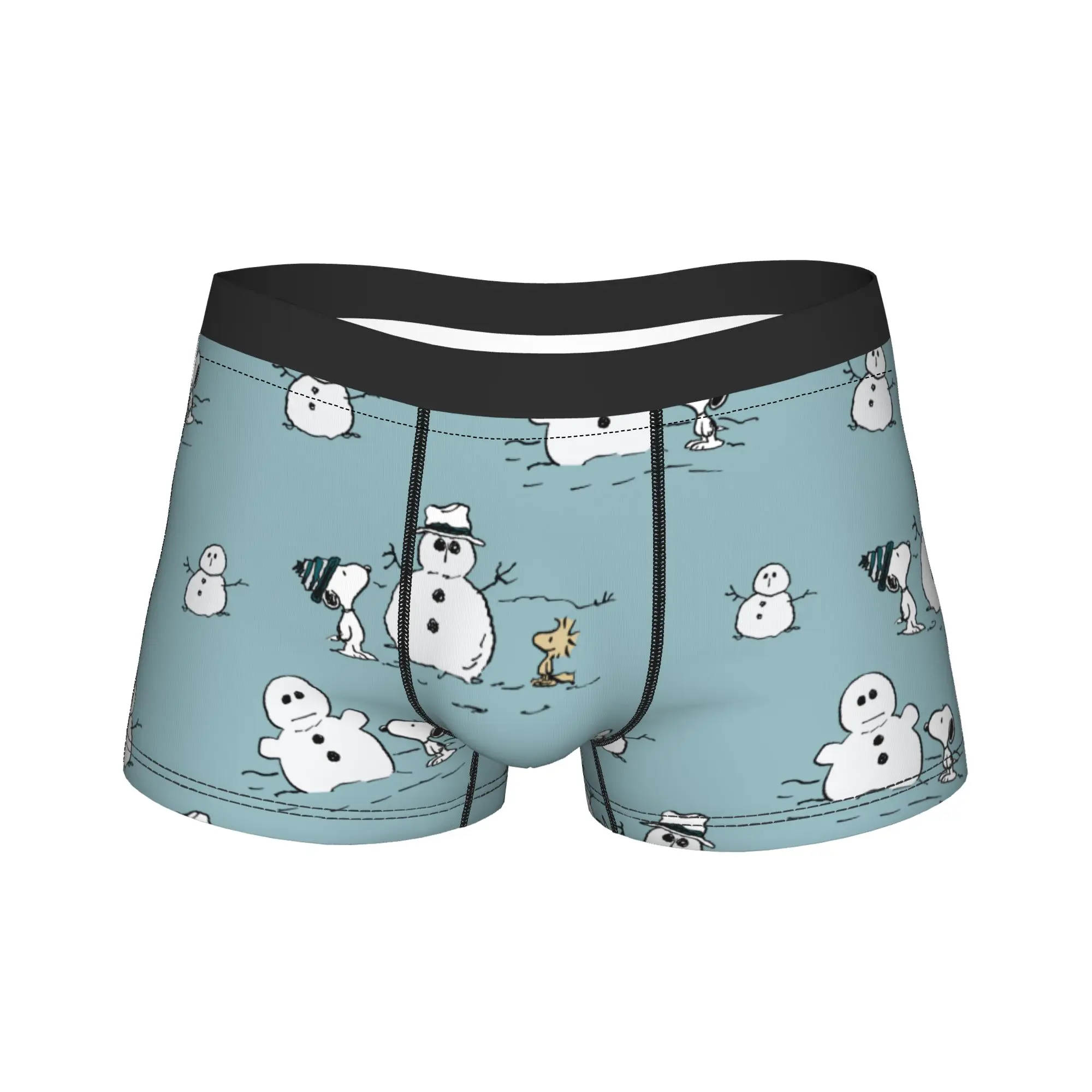 

Men Snoopys Long Underwear Funny Boxer Briefs Shorts Panties Male Soft Underpants Plus Size