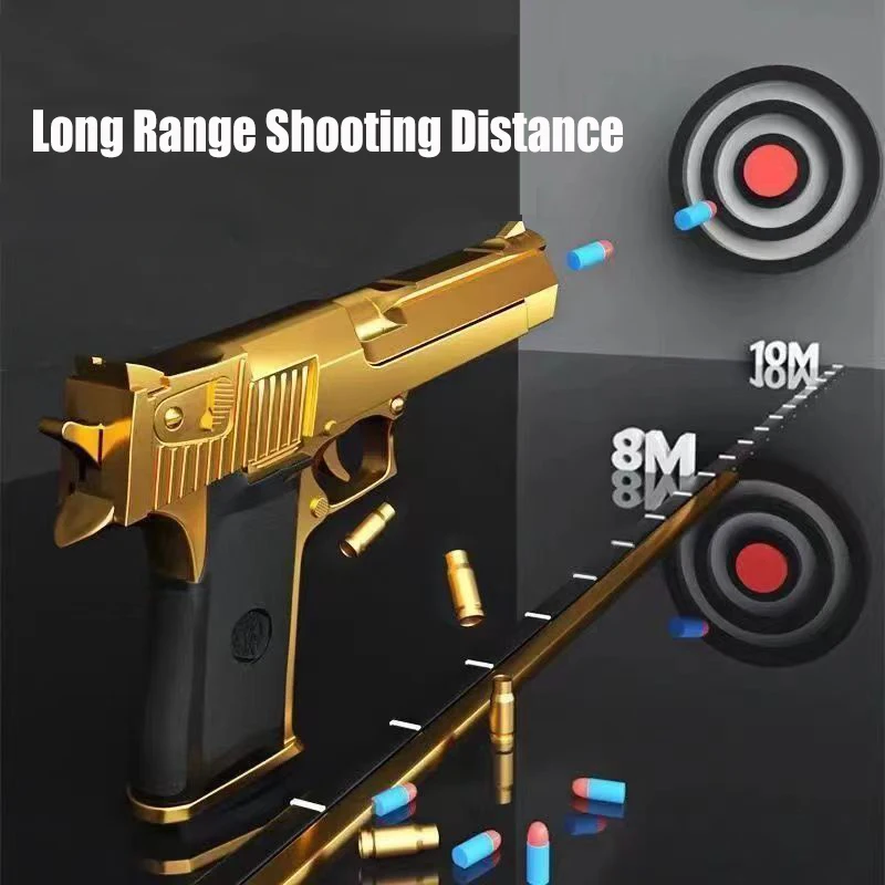 Shell Ejection Desert Eagle G17 Soft Bullet Toy Gun Airsoft Pistol Foam Launcher for Kids Boys Gift CS Shooting Games  Weapons