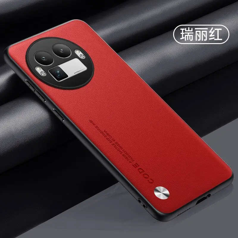 For Realme GT8 Pro Case Simple Business Style Luxury Plain Leather Skin-friendly Anti-drop Cover For Realme GT 8 Pro Funda