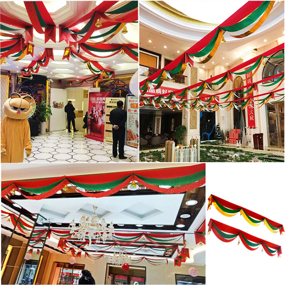 

2 M Decoration Christmas Wave Bunting Ceiling Xmas Decorations Hanging