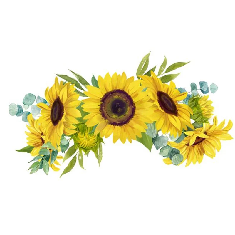 1PCS Abnehmbare Sonnenblumen Wand Aufkleber Küche Wasserdicht Aufkleber Wand Aufkleber Für Kinderzimmer Wohnzimmer Schlafzimmer Dekoration – Detail 13