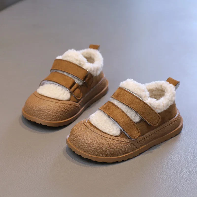 Chaussures chaudes en peluche pour bébé fille, bottes d\'hiver pour nouveau-né