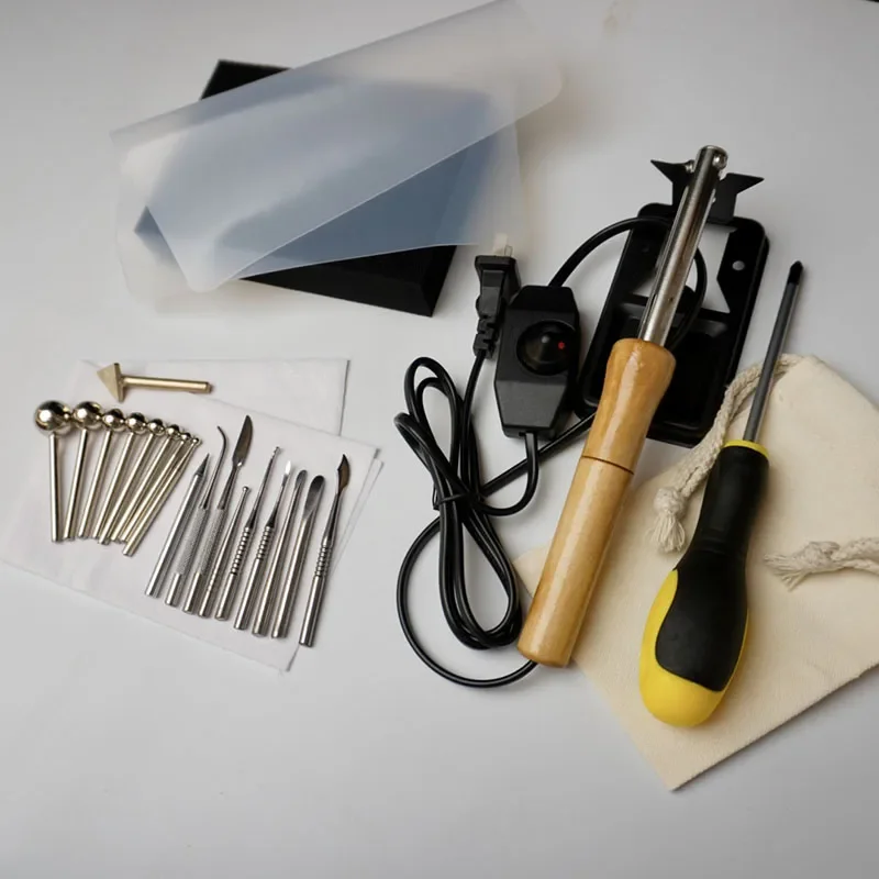 

For Flower Iron Tool Set 220V Cloth Fabric Flower Making Tools Artificial Flower Ironing Machine Soldering iron with power contr