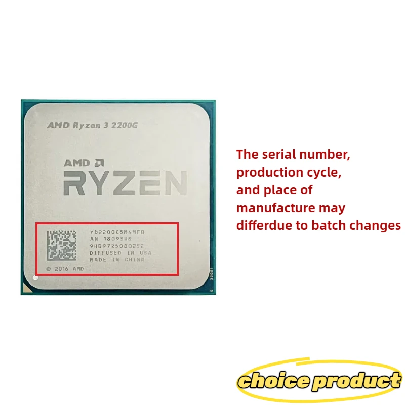 Prosesor AMD Ryzen 3 R3 2200G 3.5GHz 4-Core 4-Thread CPU LGA AM4
