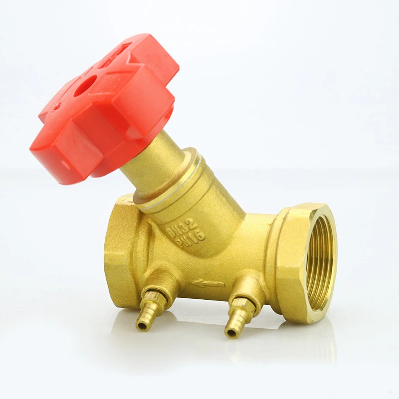 

1/2" 3/4" 1" 2" Brass Balance Valve Brass static digital lock balance valve Static Hydraulic Balance Valve