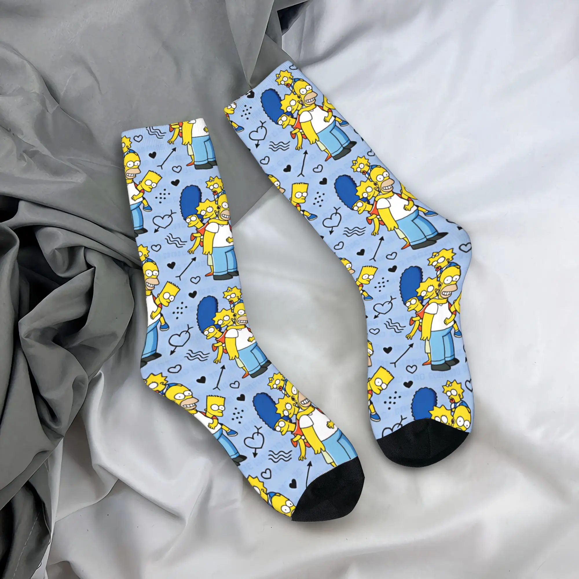The S-simpsons  Socks  Fashion Stockings Autumn Anti-Slip Women Men Socks Quality Pattern Climbing Socks
