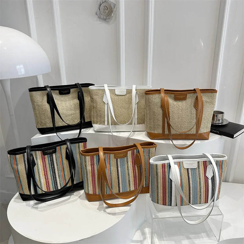 

​ 2025 женская большая сумка-тоут из искусственной кожи, пригородная сумка на плечо, противоугонная минималистичная рабочая сумка, легкая офисная сумка ​