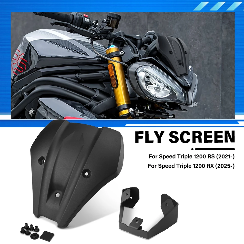 Shield Spoiler Deflector For Speed Triple 1200 RS 2021- Speed Triple 1200 RX 2025- ABS Windshield Windscreen Windshield Fairing