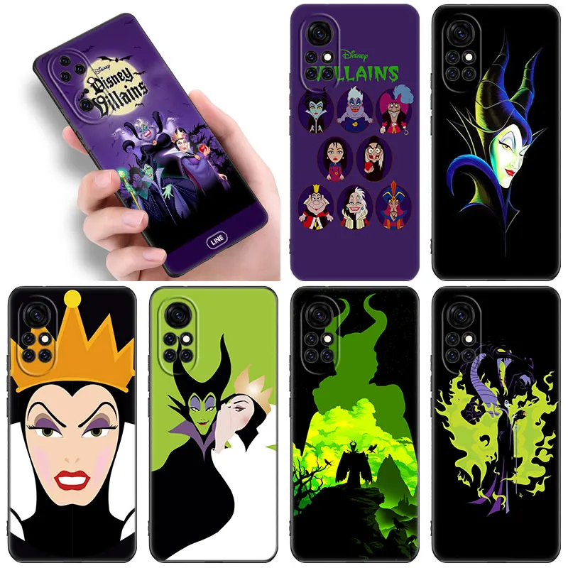 Maleficent Disney Villains Black Case For Huawei NOVA 9 8i 7i 7 SE Y60 5T Mate 40 20 10 Honor X40i 30S 70 Pro + 50 Lite Cover