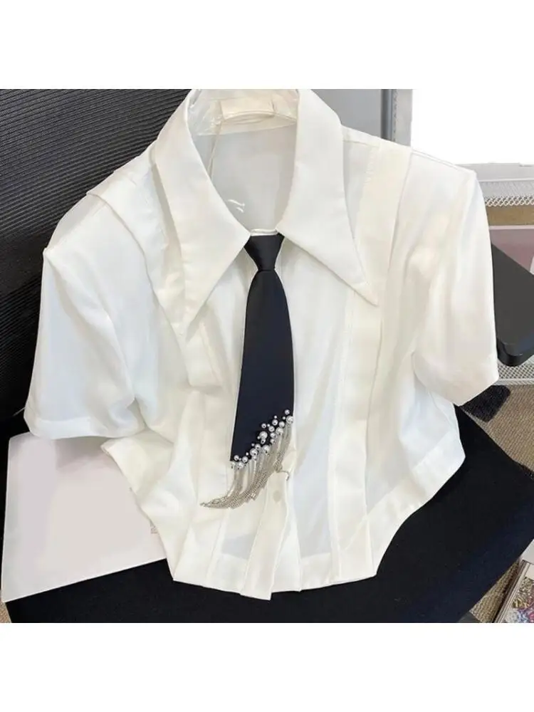 652f-調節可能なネクタイイミテーションパールビーズスイングフリンジヘムラインプロムビジネスアクセサリーファッション装飾女性のための