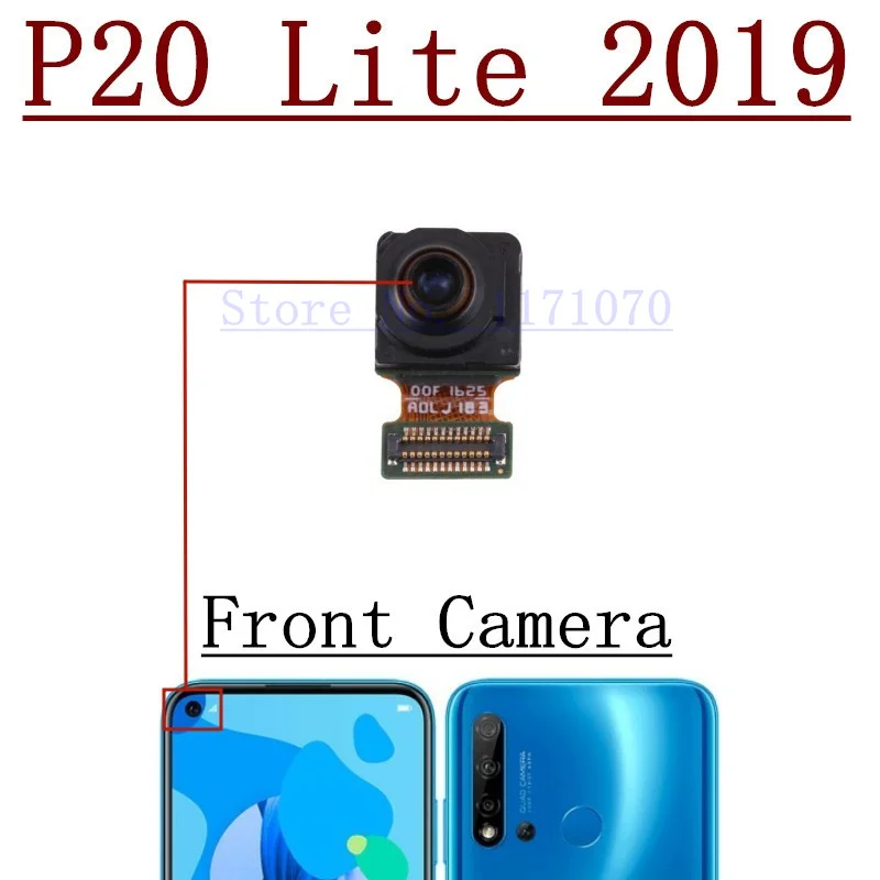 Original Front Rear Back Camera For Huawei P20 Pro Lite 2018 2019 Main Facing Camera Module Flex Replacement Spare Parts