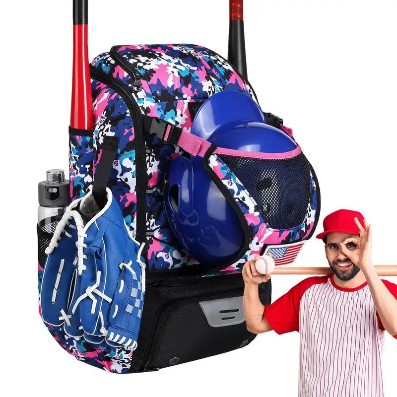 

Baseball Backpack Baseball Bag Youth Lightweight Softball Bat Bag For Boys Adults With Fence Hook Hold TBall Bat Batting Mitten