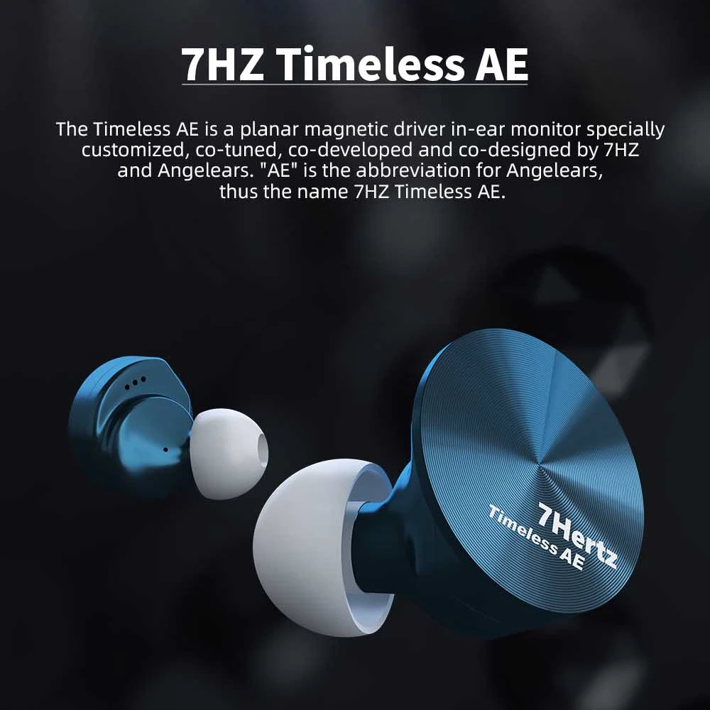 7HZ Timeless AE 14.2mm Planar Magnetic Driver In-Ear Monitors Earphones IEM 4-core Silver-plated Copper Cable 2Pin 2.5/3.5/4.4mm