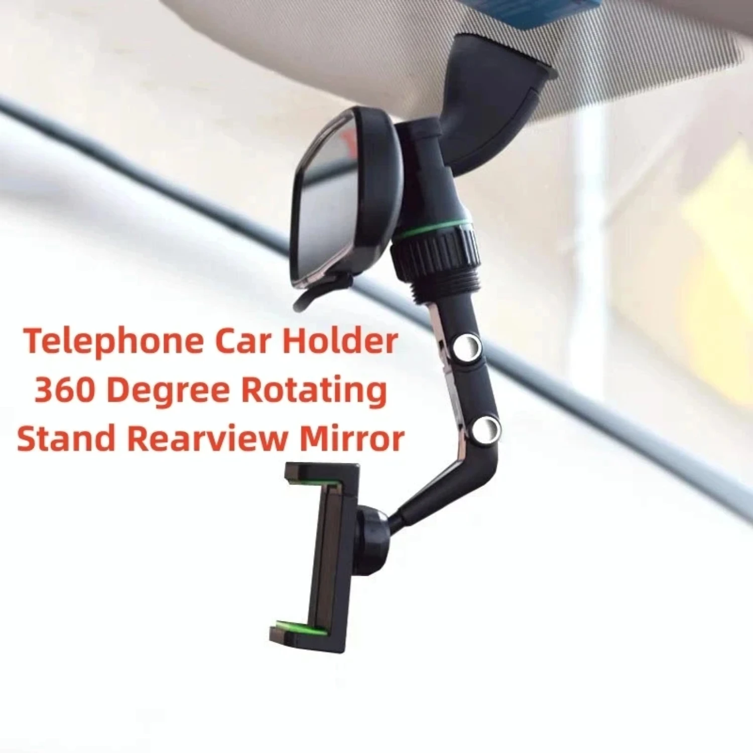 

Convenient, Secure, and Versatile Multifunctional Rotating Auto Phone Support Stand with 360 Degree Mirror Car Holder for GPS Na