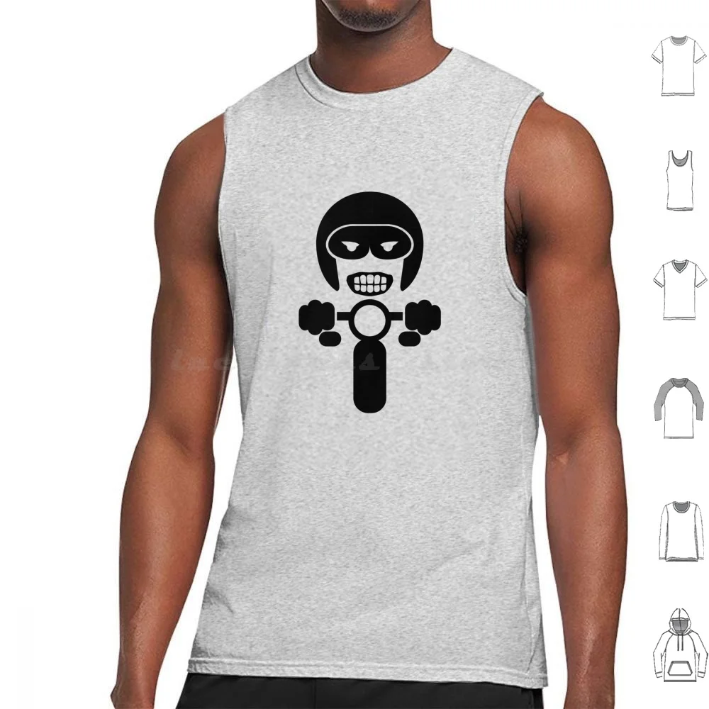 Motorcycle Rider Decal V.2 Tank Tops Vest Sleeveless Motorcycle Moped Sportbike Tourer Simson Motorcycle Race