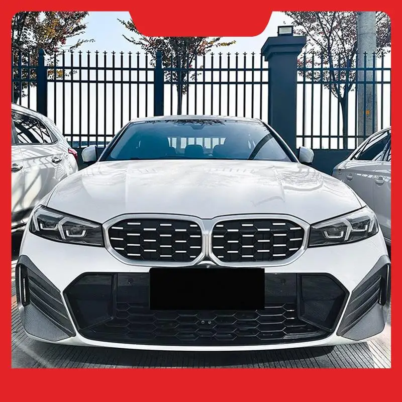 

Car Front Bumper Light Frames Spoiler Racing Grille Cover For BMW 3 Seres G20 G21 LCI M Sport 2023+ ABS,A Parts Accessories