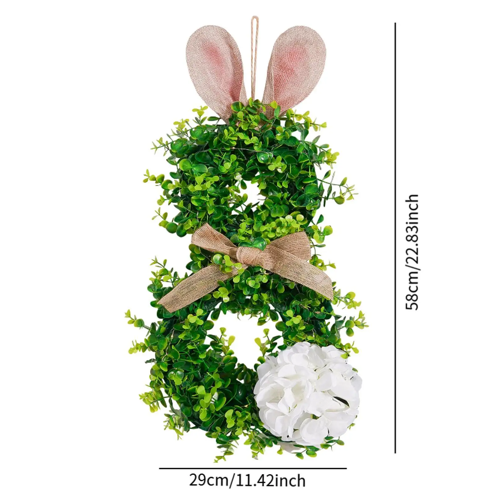 Front Door Easter Wreath Portable Pendant for Indoor Happy Easter Farmhouse