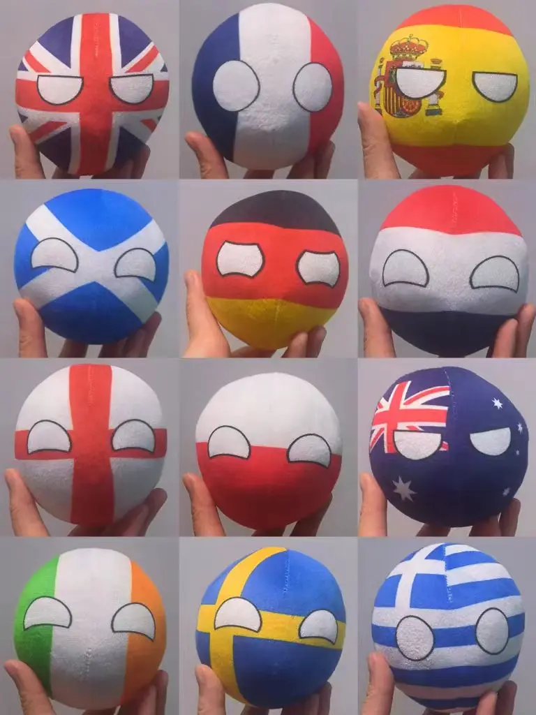 

10cm/20cm Polandball plush pillow Bangladesh Ireland England Scotland Polandball Plush Doll Countryball Toy Gift