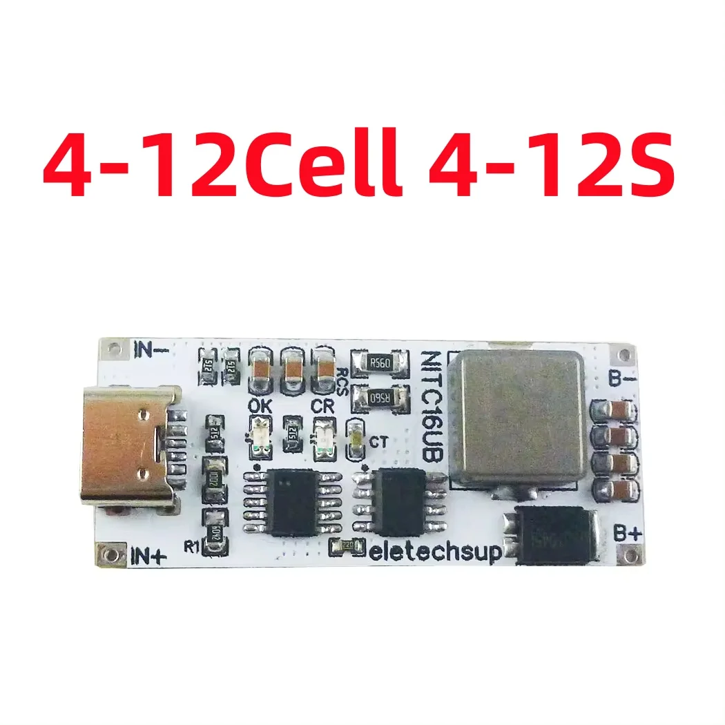 NIMH NiCd Rechargeable Battery Charger Module 4.8-14.4V CC/CV Boost DC-DC Converter Module TYPE-C 4S 5S 6S 7S 8S 9S 10S 11S 12S