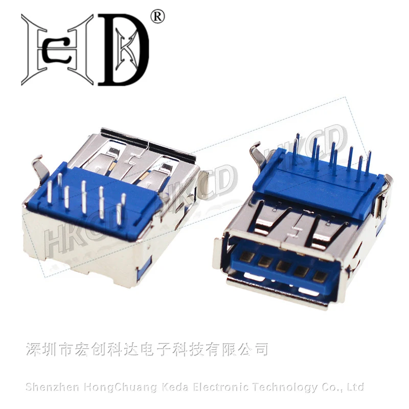 2pcs Type A Female USB 3.0 Connector Plug High-speed Data Transmission For Electric Toys, Small Fans, Headphone Charging Port