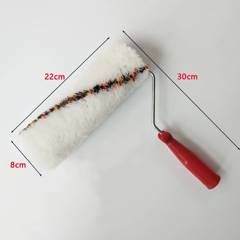 Roller brush 4-10 inch 360° roller brush long-haired latex paint roller coating wall repair brush, replaceable brush head