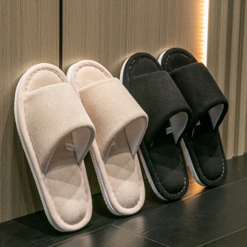 New Men'S Indoor Open Toe  Slippers high quality soft comfortable Home Shoes Indoor Anti-Skid Slippers bedroom No noise