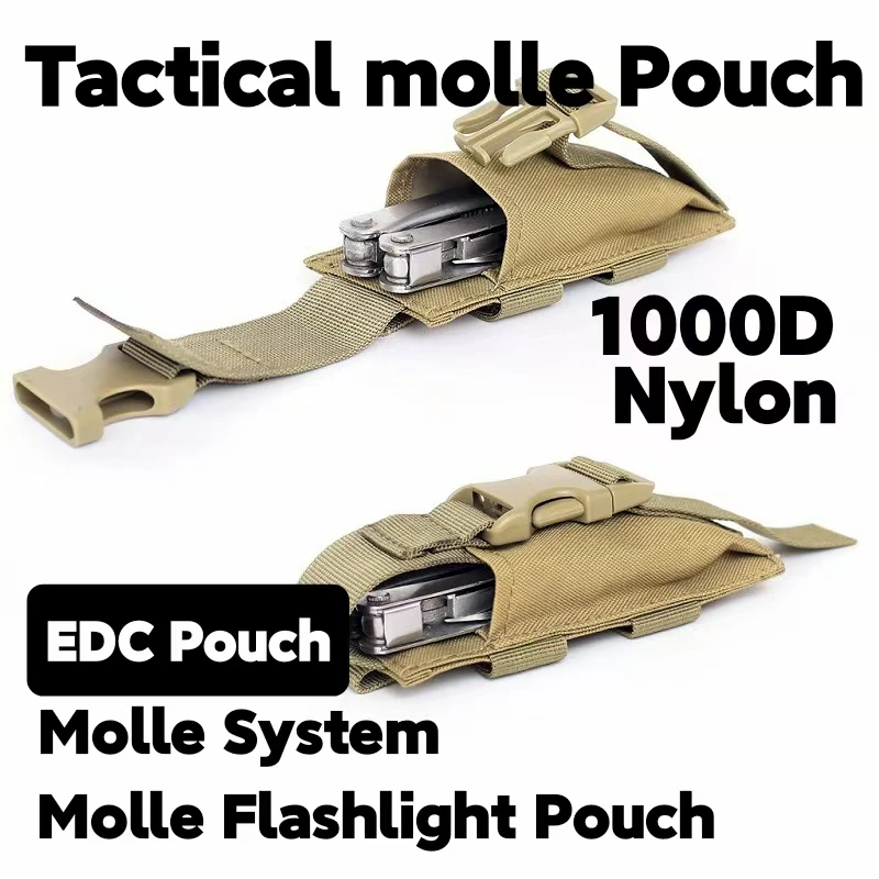 

Подсумок для одного журнала Molle, держатель для охотничьих боеприпасов, поясная сумка для инструментов EDC, аксессуары для походов и кемпинга, нож, кобура для фонарика