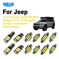 Interior Light Kit For Jeep Grand Cherokee ZJ WJ WK WK2 YJ TJ JK Wrangler Liberty Renegade Commander Compass Patriot LED Bulbs