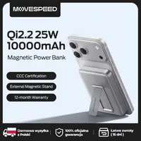 【CCC】MOVESPEED JP387Pro Qi2.2 Banco de Energía Inalámbrico Magnético de 10000mAh con Carga Rápida por Cable USB C PD de 45W para iPhone 17 16