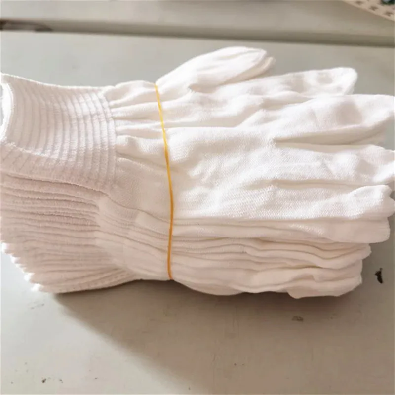 

20 Pairs White Cotton Gloves for Work Gloves Washable Stretchable Cloth Performance Gloves for Children and Adults