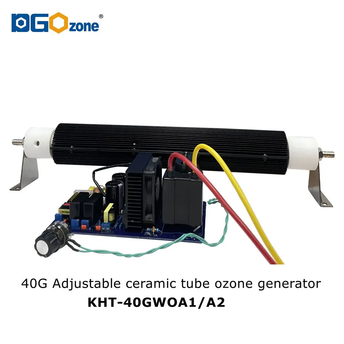 40g Adjustable Ceramic Tube Ozone Generator for Water Treatment Ozonator Water Cooling Continuous Working 24h KHT-40GWO