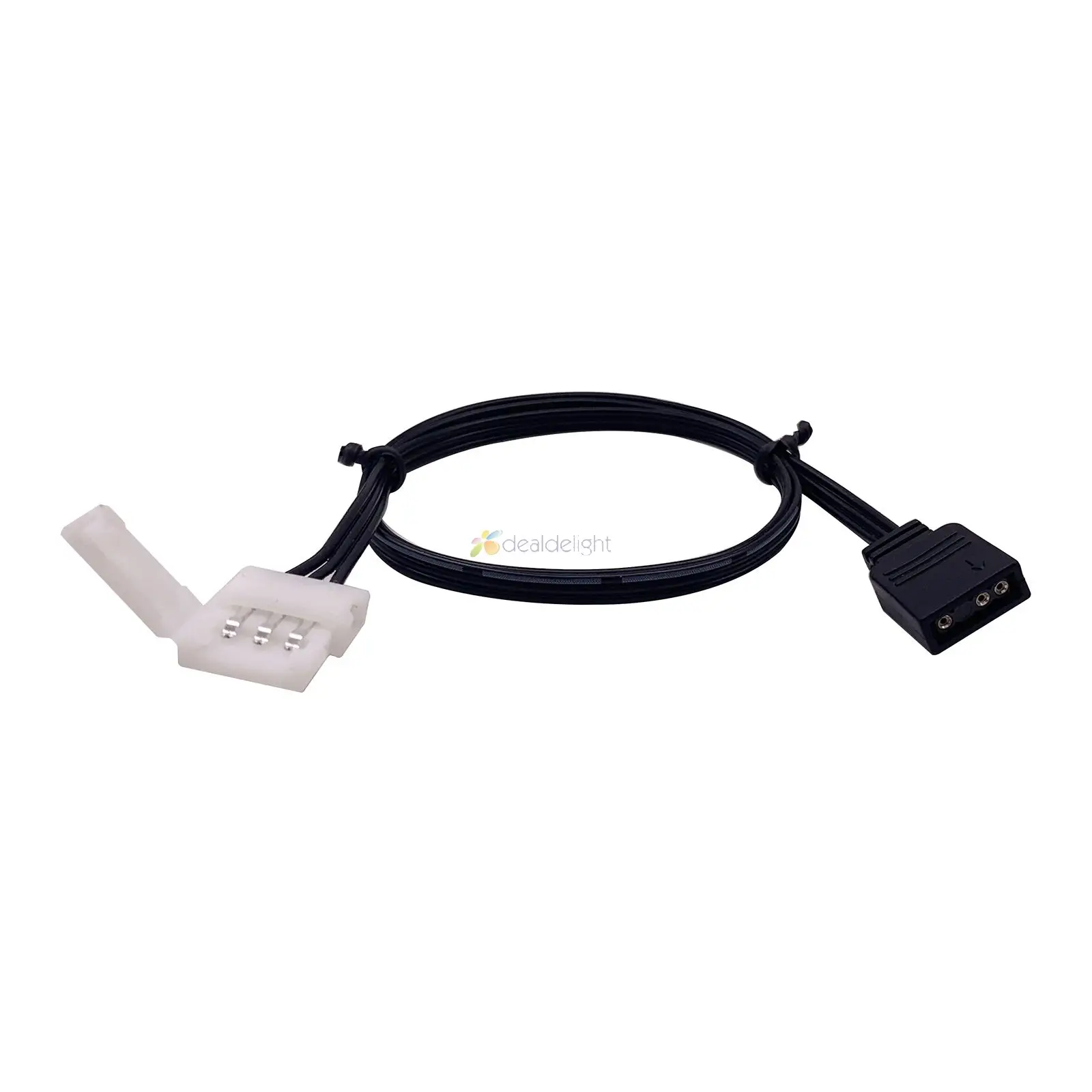 10PCS 3PIN Female ARGB Connector 50CM Cable 10mm 3pin Solderless Clip For 5V LED Strip DIY