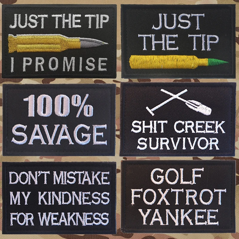 Golf FOXTROT YANKEE Bordado Patch, Requintados Adesivos em Roupas com Gancho e Loop, 100% SAVAGE