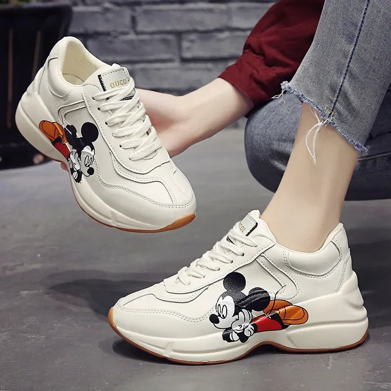 Disney cartoon Mickey daddy shoes girl new ins wild Mickey Mouse sports platform platform casual shoes