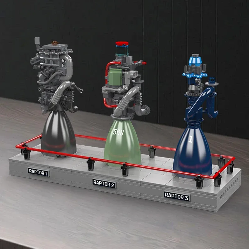 Molde rei 10247 brinquedos de motor de carro técnico o raptor foguete motor bloco de construção montagem conjunto tijolo crianças presente natal