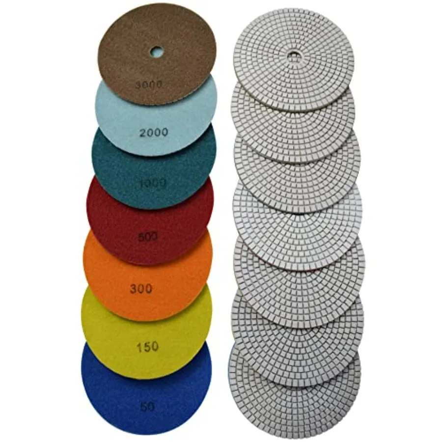 

Diamond Polishing Pad Wet Sandpaper Tool for Grinding Stone Marble Granite Countertop Pack of Pcs